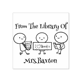 De Borracha Corta Da Biblioteca Do Nome Do Professor Carimbo D