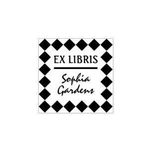 De Borracha Ex-Libris Carimbo Moderno