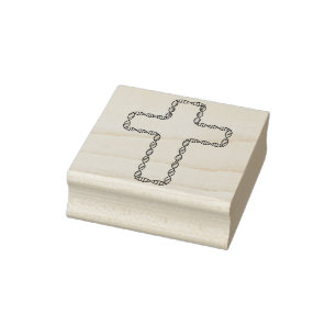 De Borracha helix cross art carimbo