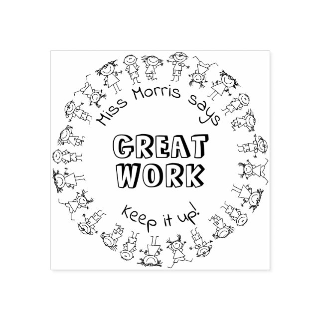 De Borracha Nome Personalizado Professor Diz Excelente Carimbo (Impressão)