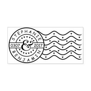 De Borracha Os nomes personalizados Wedding salvar o carimbo