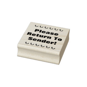 De Borracha "Por Favor, Volte Ao Remetente!" Carimbo