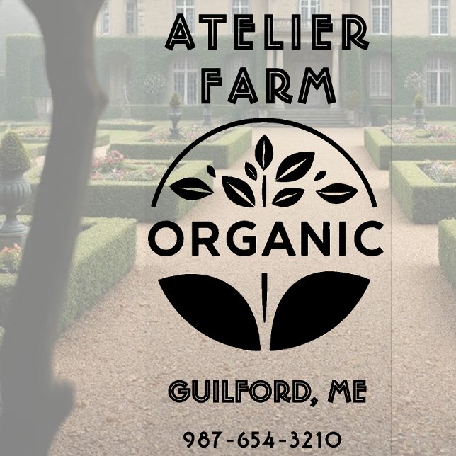 DE BORRACHA RÓTULO DA FAZENDA ORGÂNICA EMPRESARIAL OU CARIMBO  (Criador carregado)