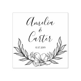 De Borracha Rústico Jardim Guarde o logotipo da data Carimbo