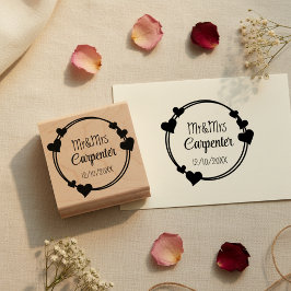 De Borracha Senhores Nomes e Data do Casamento Carimbo Românti