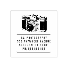 De Borracha Vintage Camera Fotografe Carimbo