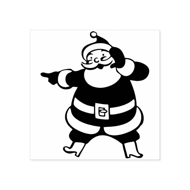 De Borracha Vintage Santa Claus - Carimbo (Impressão)