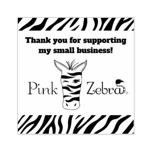 De Borracha Zebra Rosa Obrigado Carimbo Suprimentos para emp