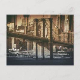 "De Brooklyn a Manhattan" cartão postal