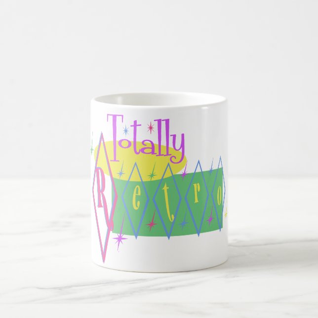 De Café 11 onças totalmente retro. Caneca (Centro)