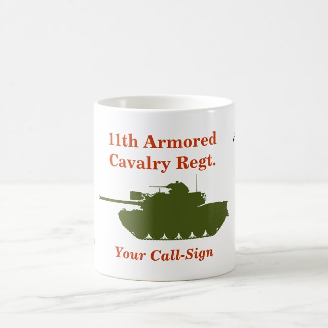 De Café 11o Caneca do costume da cavalaria blindada M48A3 (Centro)