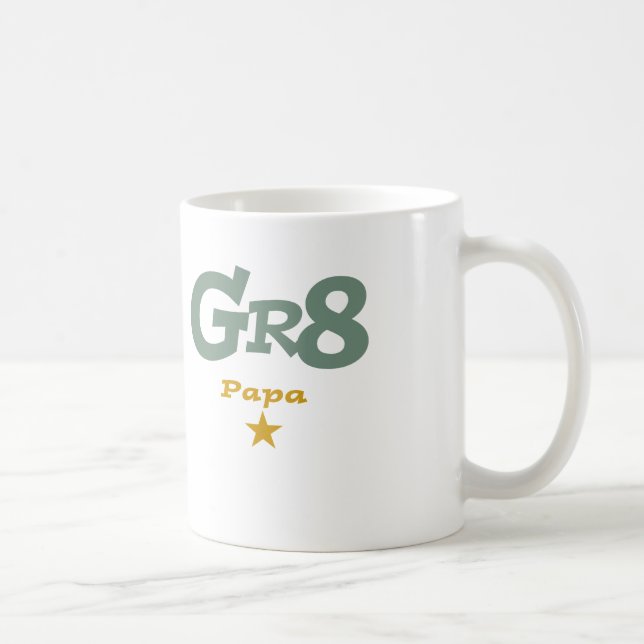 De Café 11oz. Caneca branca para a papá (Direita)
