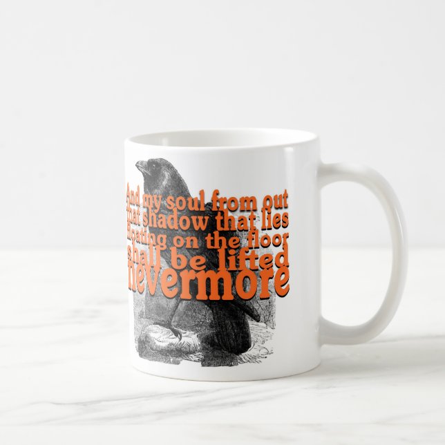 De Café 11oz LiftedNevermoreRaven-Clássico. Caneca (Direita)
