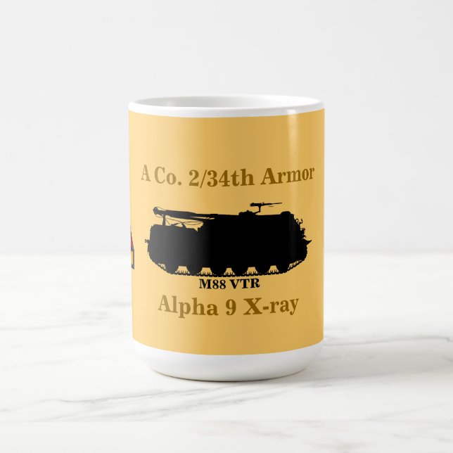 De Café 2/34th Armadura, 25os Inf. Div. Caneca do costume (Centro)