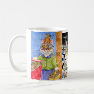 De Café 3 imagens caneca parva do gato, super-size