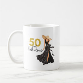 De Café 50 e fabulosa caneca preta e Dourada