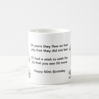 De Café 50th caneca desagradável do aniversário
