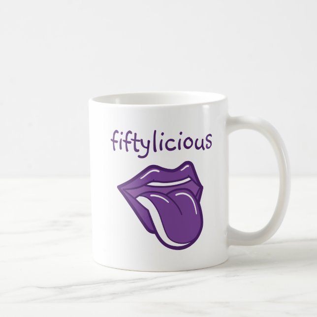 De Café 50th Caneca Fiftylicious do aniversário (Direita)