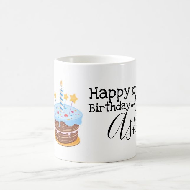De Café 50th caneca personalizada do aniversário (Centro)