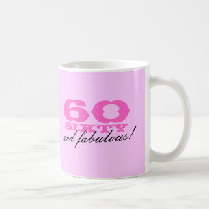 De Café 60th Caneca do aniversário para mulheres   60 e
