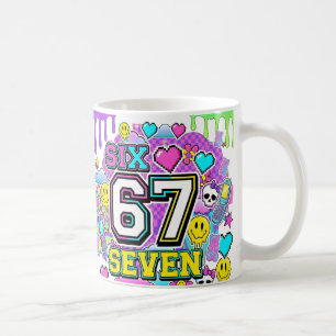 De Café 67 Six Seven Retro Y2K Estético caneca