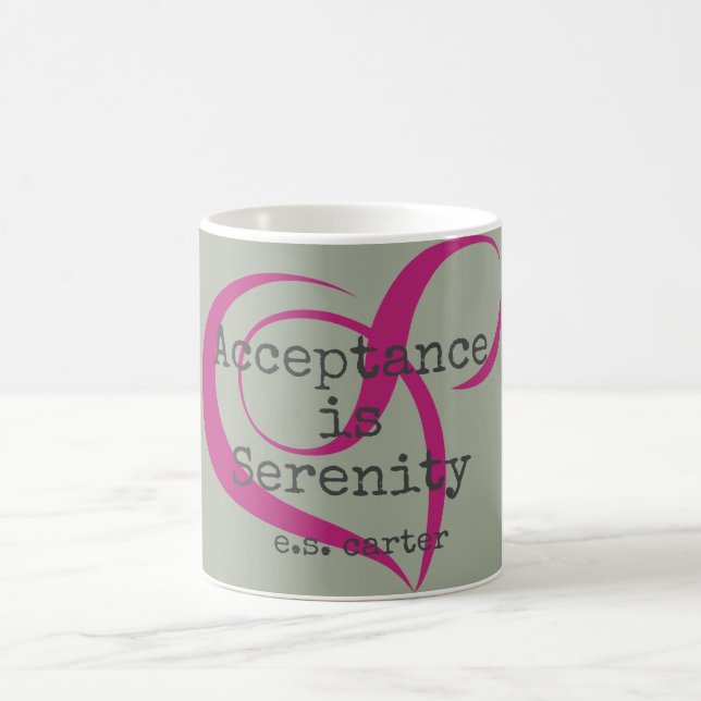 De Café A aceitação é caneca das citações da serenidade (Centro)