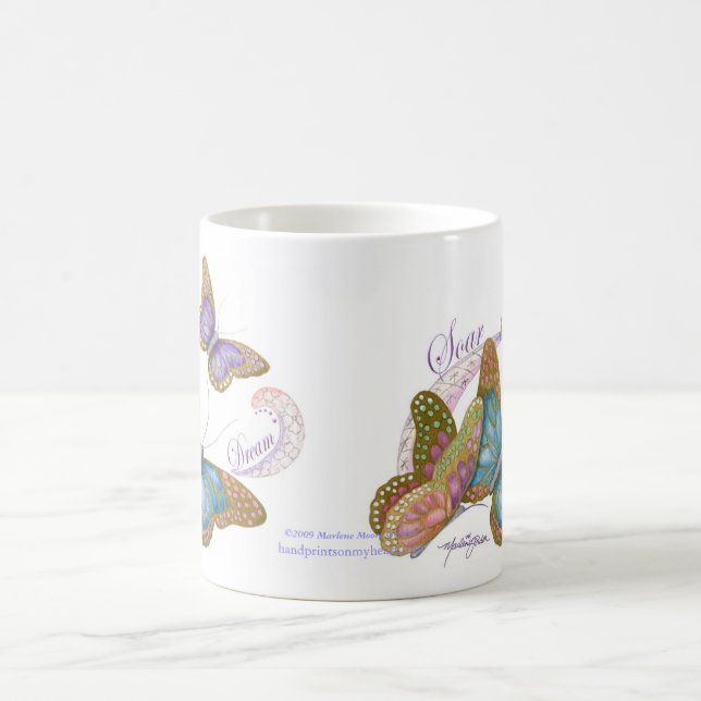 De Café A borboleta sonha o meio envoltório da caneca (Centro)