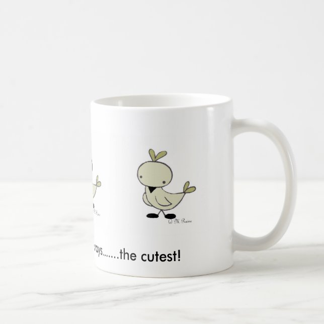 De Café A caneca a mais bonito do pássaro adiantado (Direita)