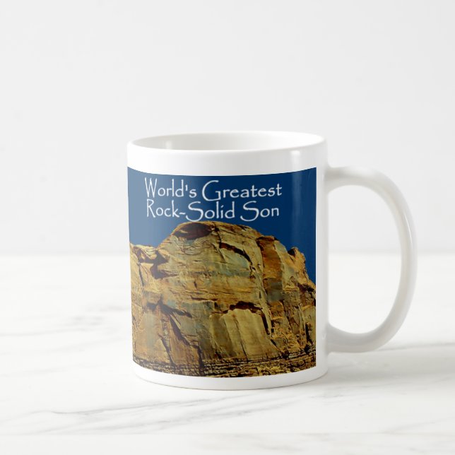 De Café A caneca azul sólido do filho (Direita)