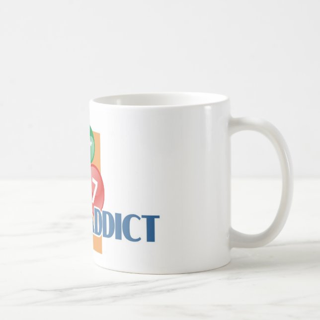 De Café A caneca branca do viciado do loto (Direita)