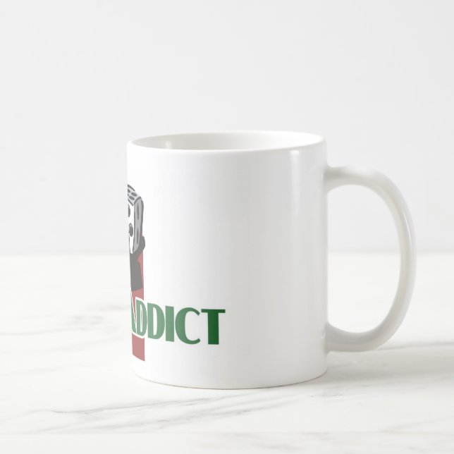De Café A caneca branca do viciado dos excrementos (Direita)