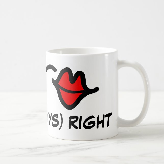 De Café A caneca certa para as mulheres | lábios vermelhos (Direita)