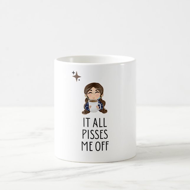 De Café A caneca da mulher "Isso me irrita" (Centro)