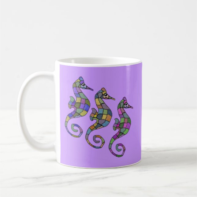 De Café A caneca do arco-íris do cavalo marinho (Esquerda)