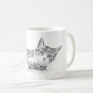 De Café A caneca do gato, caneca da arte do gato, amantes