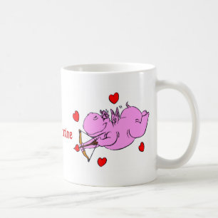 De Café A caneca dos namorados do amor do hipopótamo