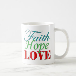 De Café A caneca "Faith Hope & Love"