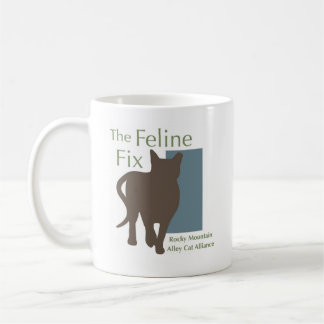 De Café A caneca felino do logotipo do reparo