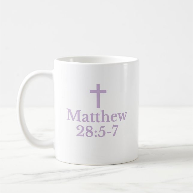 De Café A Caneca Mateus 28:5-7 (Esquerda)