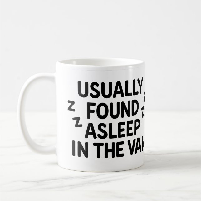 De Café A caneca "Normalmente adormecida na carrinha" (Esquerda)