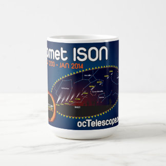 De Café A caneca oficial do cometa ISON com carta do