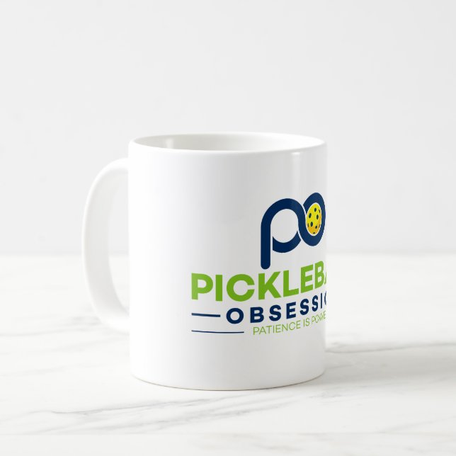 De Café A caneca para o Pickleball obcecado!!! (Frente Esquerda)