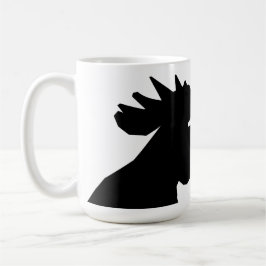 De Café A caneca preta do galo