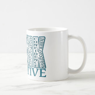 De Café A cerceta pensa a caneca positiva
