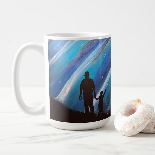 De Café A maravilha da grande caneca da paternidade (Com Donut)