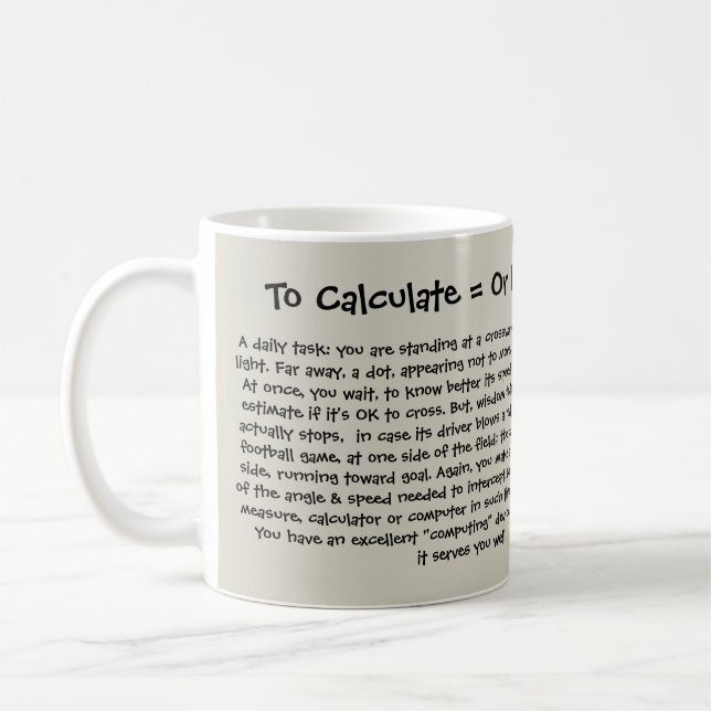 De Café A matemática calcula ou calcula a caneca (Esquerda)