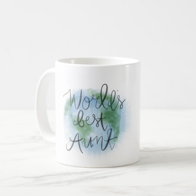 De Café A melhor tia Caneca do mundo (Frente Esquerda)
