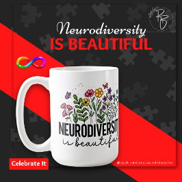 De Café A Neurodiversidade é uma bela caneca cerâmica