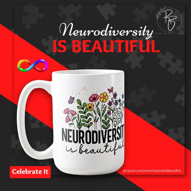 De Café A Neurodiversidade é uma bela caneca cerâmica (Criador carregado)