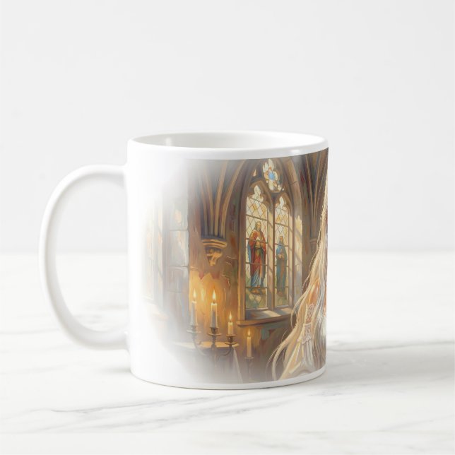 De Café A Noiva Está Esperando Catedral Grace Caneca (Esquerda)